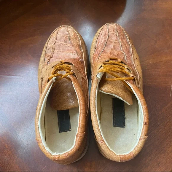 George West Mexico Ostrich Leather Boots Mex Size 27 US Size 8.5 - Picture 8 of 9